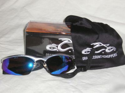 Occ safety glasses -blue mirror lens sunglasses
