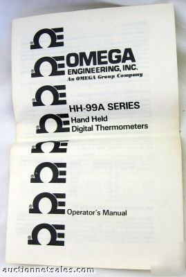 Omega hh-99A-k thermocoupler digital thermometer meter