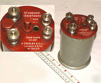 Precision standard resistance 1659 tinsley - 7500 ohms
