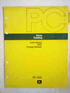 John deere 65C forage blower parts catalog-nice 