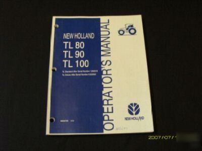 New holland TL80 TL90 TL100 tractor operators manual