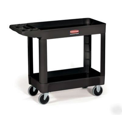 Rubbermaid utility cart mobile shelf push storage unit