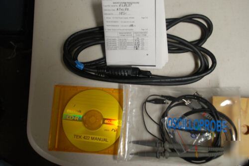 Tektronix 422 oscilloscope w/manual, pwr cord & probes