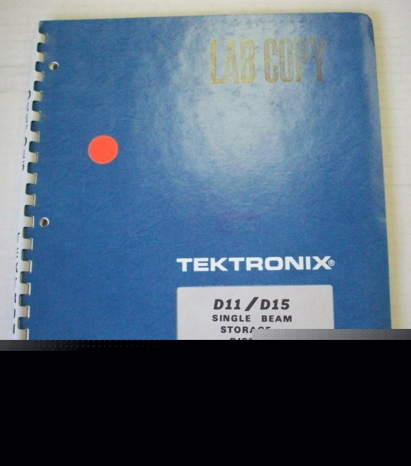 Tektronix D11/D15 instruction manual - $5 shipping 