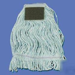 12 - looped mop head w/ scrub pad - large - cheap 