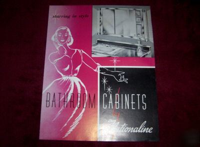 1956 nationaline brochure, bathroom cabinets, mirrors