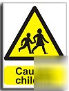 Caution children sign-adh.vinyl-200X250MM(wa-129-ae)