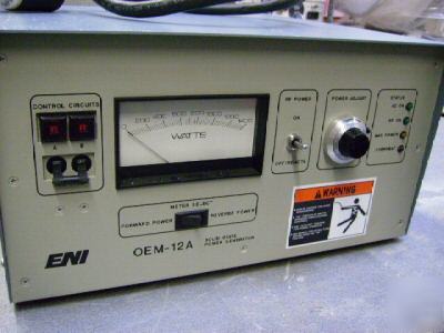 Eni oem-12A rf generator, 1250W at 13.56 mhz, used 