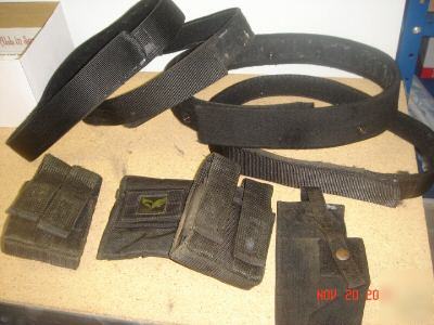 Lot of duty belt s magazine and radio holders * police