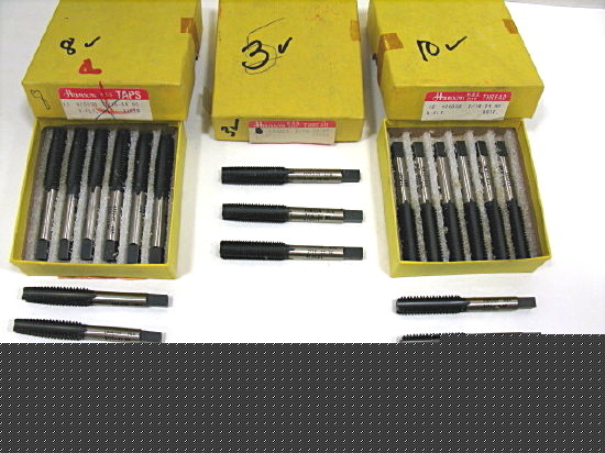 New hss hand taps 7/16-14 nc, 7/16-20 nf, 21 pcs hanson