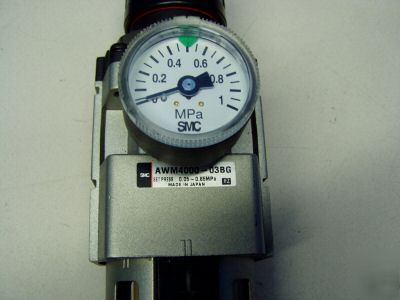 Smc regulator w/ 0-1 mpa gauge m/n: AR2060-O1BG