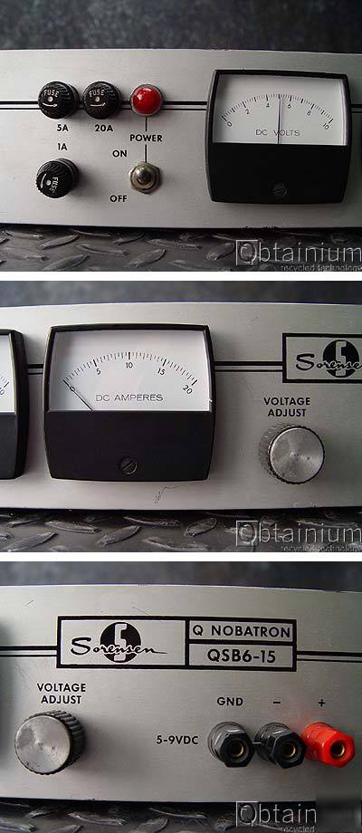 Sorensen QSB6-15 variable power supply 6-10V 15A