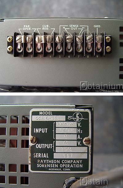 Sorensen QSB6-15 variable power supply 6-10V 15A