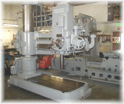 Cincinnati 5 foot x 15 inch radial drill -xlnt shape