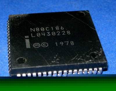 Cpu N80186 intel processor vintage plcc chip rare 