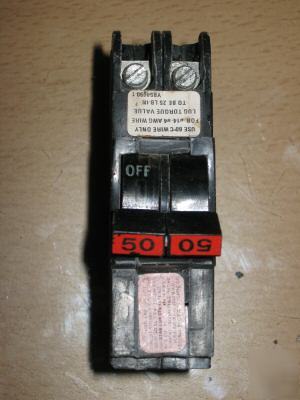 Fpe nc 50 amp thin stab lok tandem twin 2 pole breaker