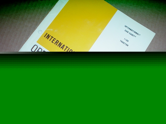 Ih cub cadet 1100 tractor operator manual
