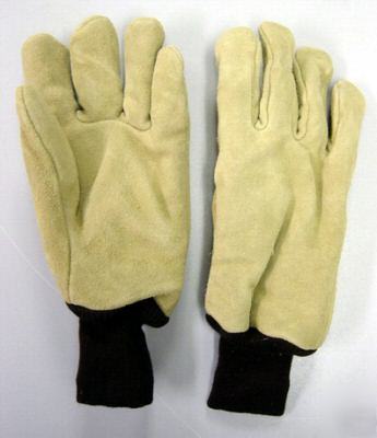 Kevlar gloves- heavy duty, side split suede leather