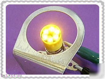 Ledtronics (24 volt) amber led T3-1/4 mini bayonet lamp