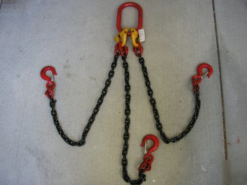 New lifting/hoist/chain sling/spreader 3LEGS x 4 ft 