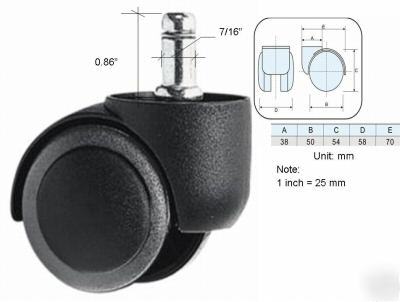 New 5 chair soft wheel caster for wood&laminated floor