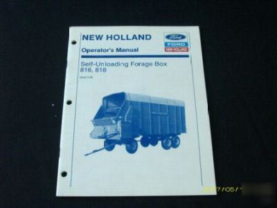 New holland 816 818 forage box operator manual
