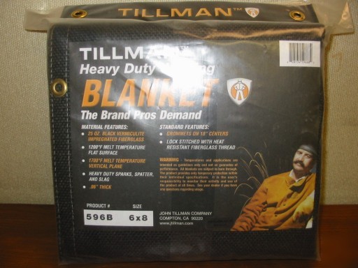 New tillman 6' x 8' heavy duty welding blanket - 