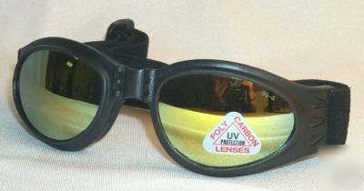 Premium sports safety goggles gold mirror G2715