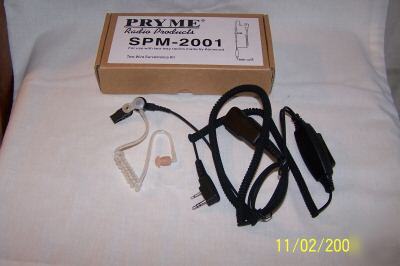 Pryme spm-2001 lapel microphone fits kenwood 2 pin plug