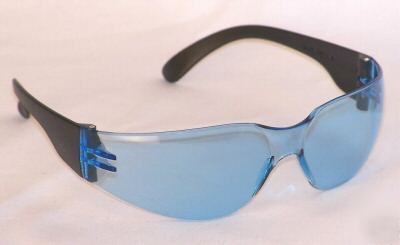 12 premium light blue wrap-around safety glasses S2812