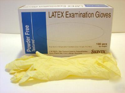2 case latex examination gloves, powder-free, any size 