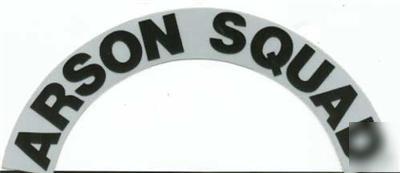 Fire helmet crescent decals arson squad black