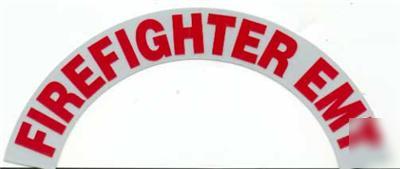 Fire helmet crescent decals firefighter emt red