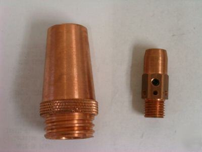 Gas diffusers & nozzles for tweco #5 mig gun welding