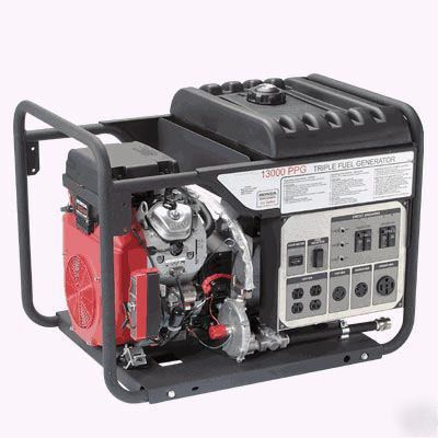 Generator tri fuel 13,000 watt - 20 hp honda *free ship