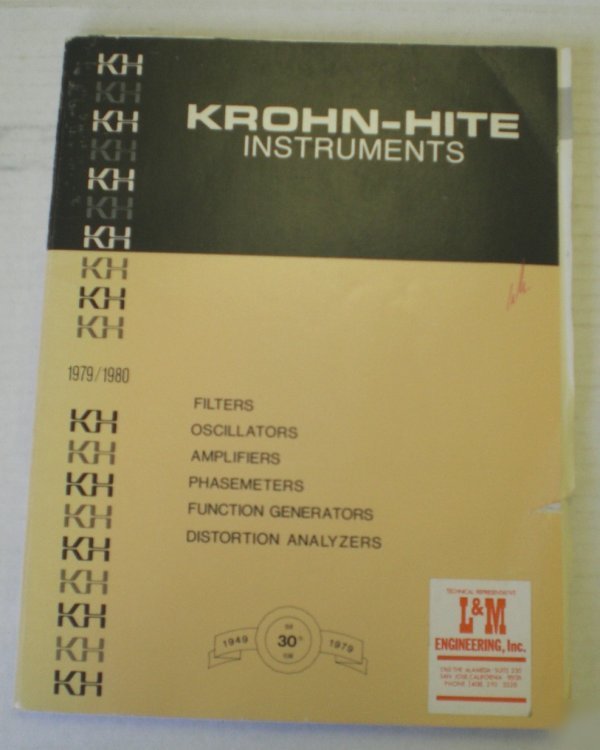 Krohn-hite instruments catalog Â©1979/80