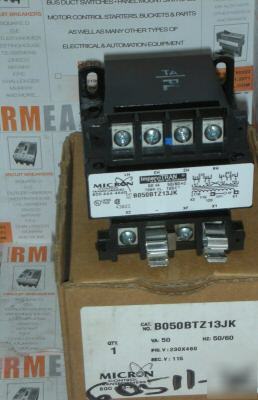 Micron control transformer B050BTZ13JK 50VA 50/60HZ 115