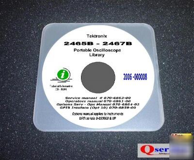 Tektronix tek 2465B service+operators+gpib+options cd 