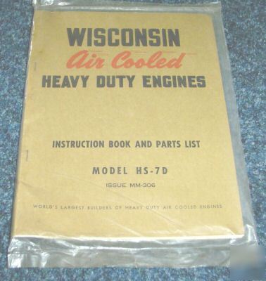 Wisconsin HS7D heavy duty engine repair & parts manual
