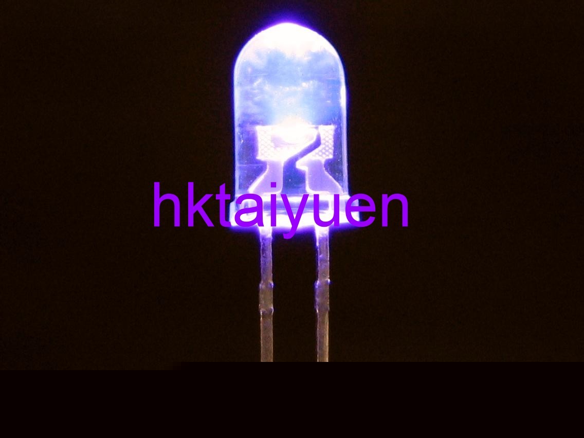 100X ultra violet uv 5MM led 2000MCD bulb free resistor