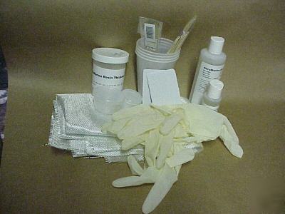 Fiberglass epoxy repair kit - boat auto rv surfboard