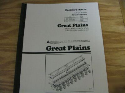 Geat plains 3-point drill operators manual