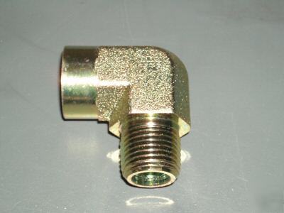 Hydraulic adapter elbow-90- #4 female npt x #4 male npt