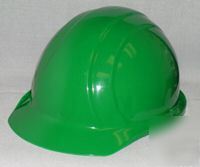 New green hard hat 4PT ratchet hardhats made in usa 