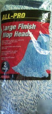 Rubbermaid all pro 24 oz lg finish mop heads lot of 24