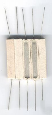 10 watt power resistors 75 ohm lot of 4 made in usa