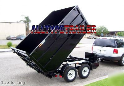 2008 enclosed box utility cargo landscape dump trailer