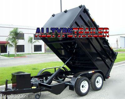 2008 enclosed box utility cargo landscape dump trailer