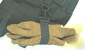 Fireman firefighter glove strap clip holder keeper wow