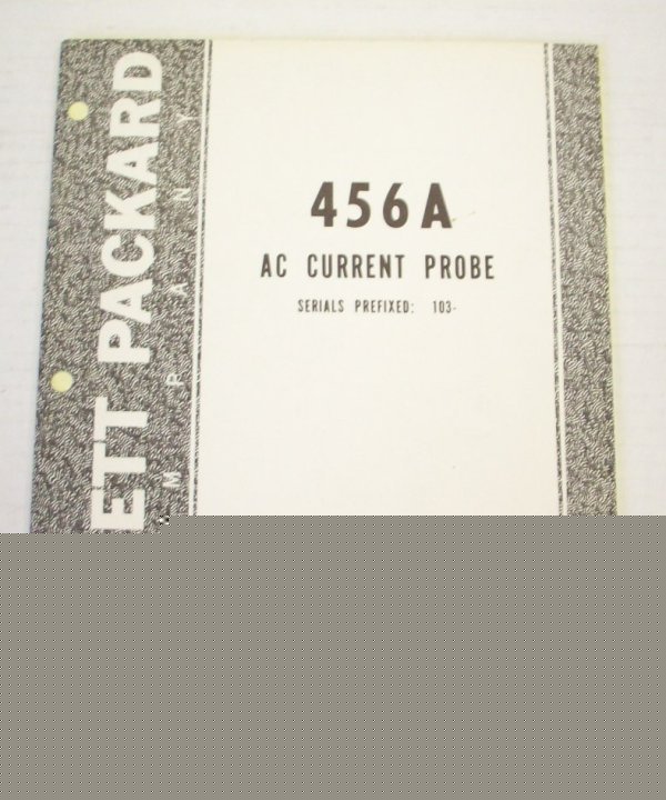 Hp 456A operating and service manual - $5 shipping 